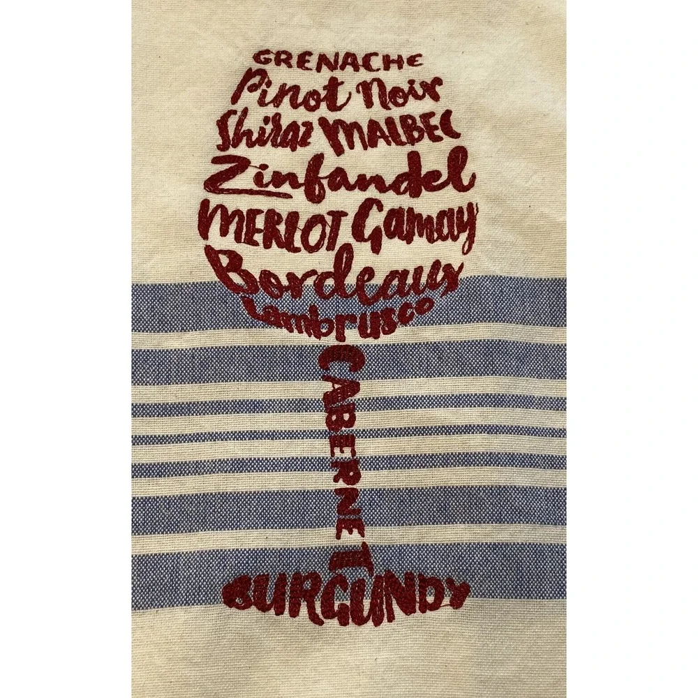 Beachable Wine Towels Set Funny Coastal Cottagecore Kitchen Bar Gift Decor